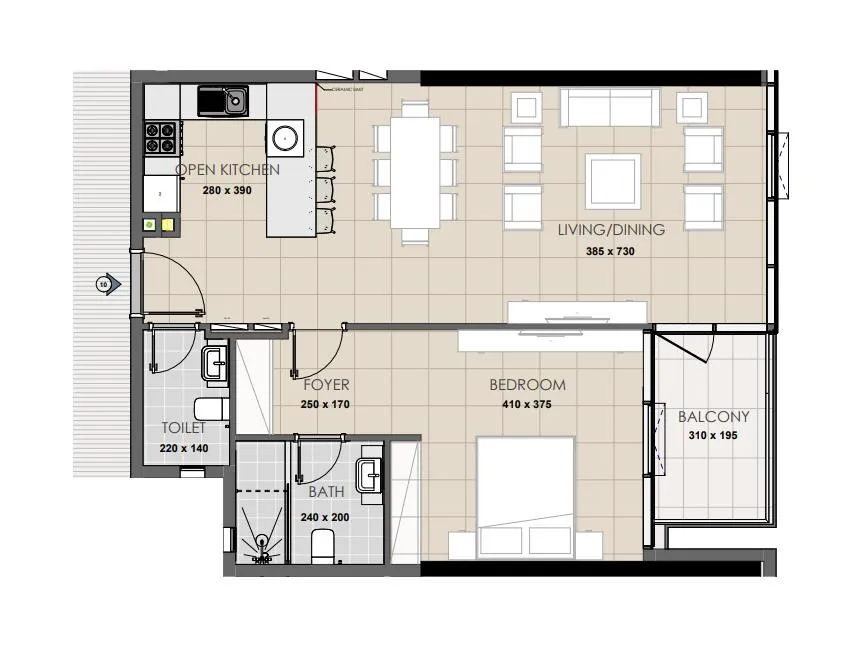 1 bed