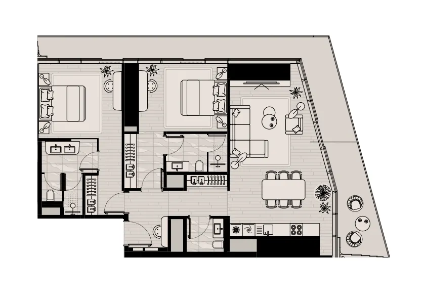 2 bed