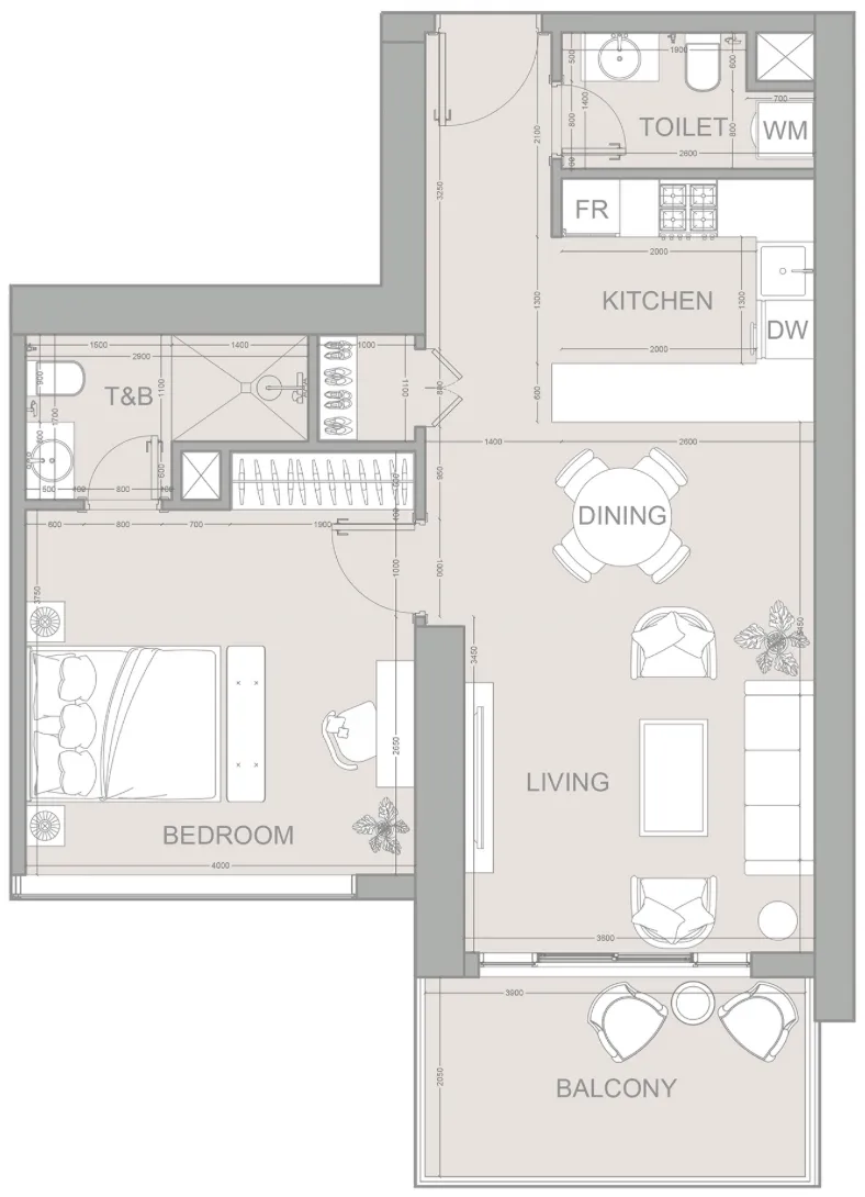 1 bed