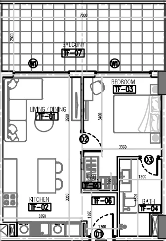 1 bed