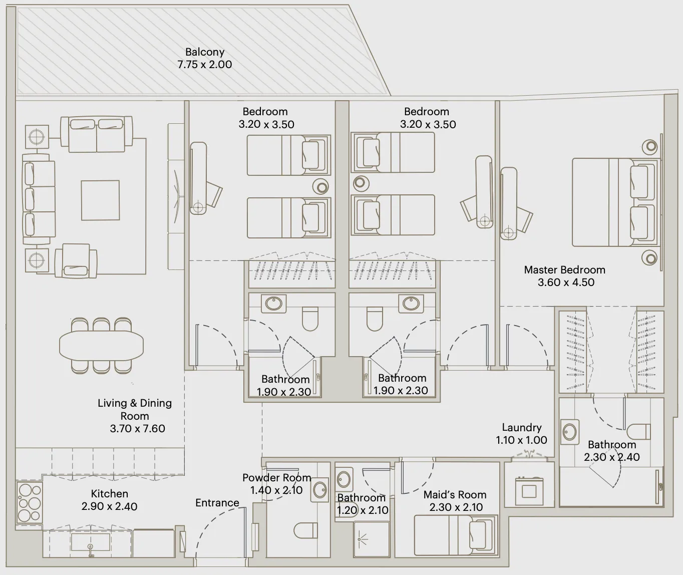 3 bed