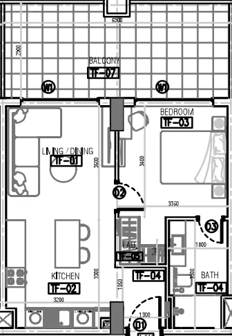 1 bed