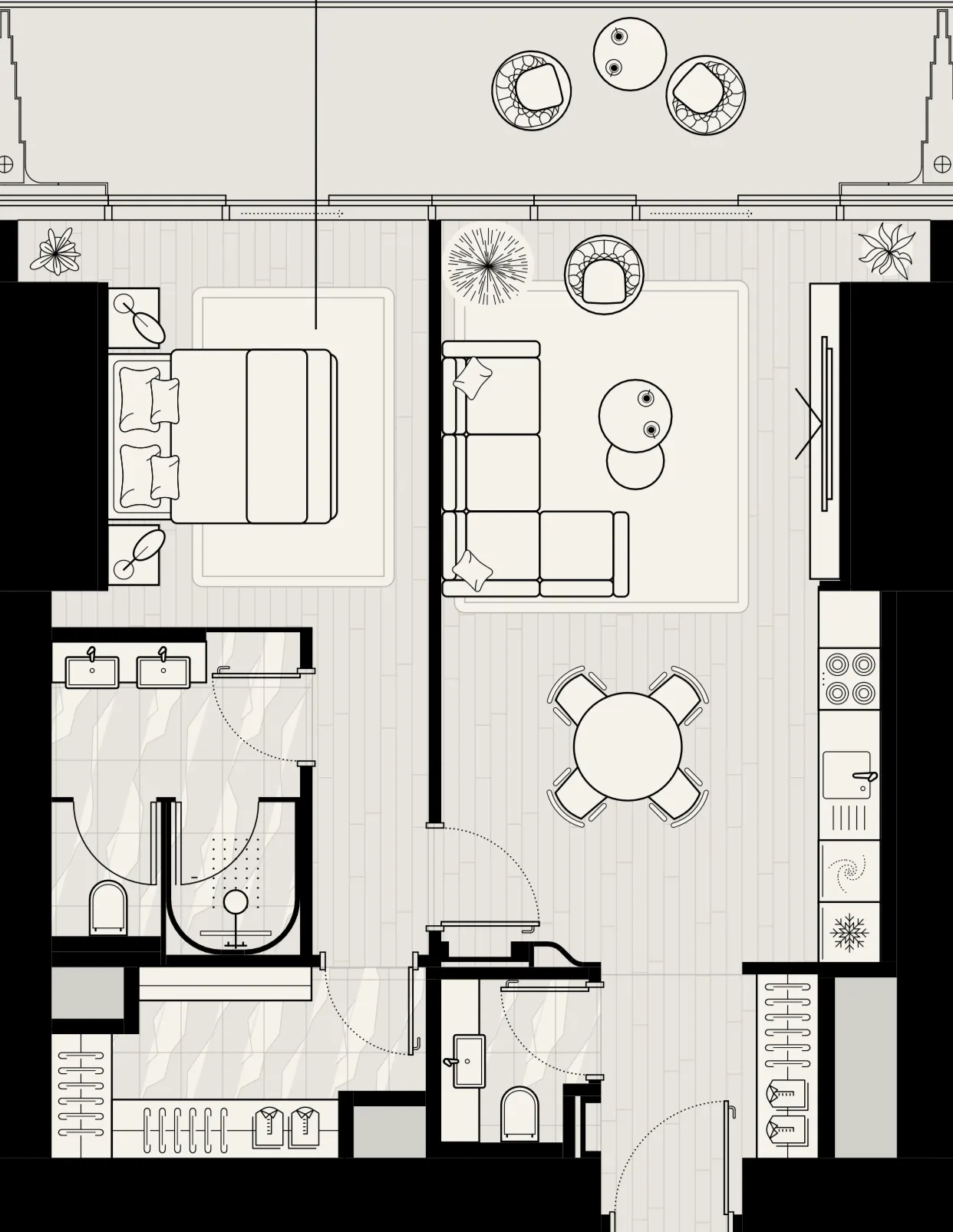 1 bed