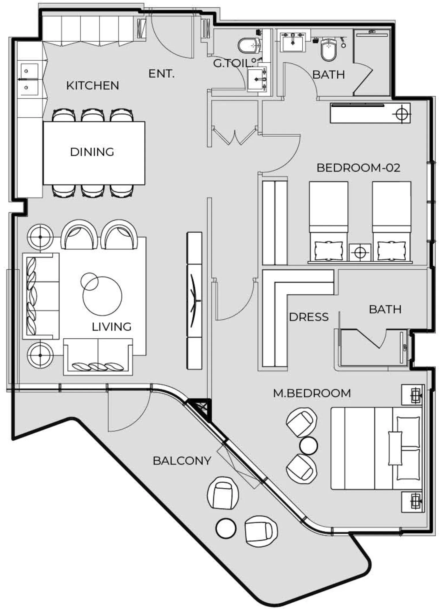 2 bed