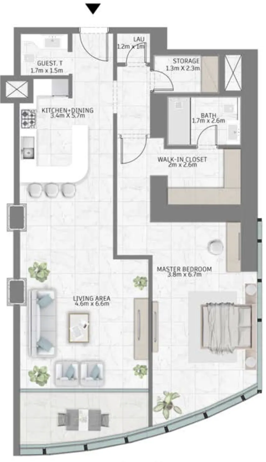 1 bed