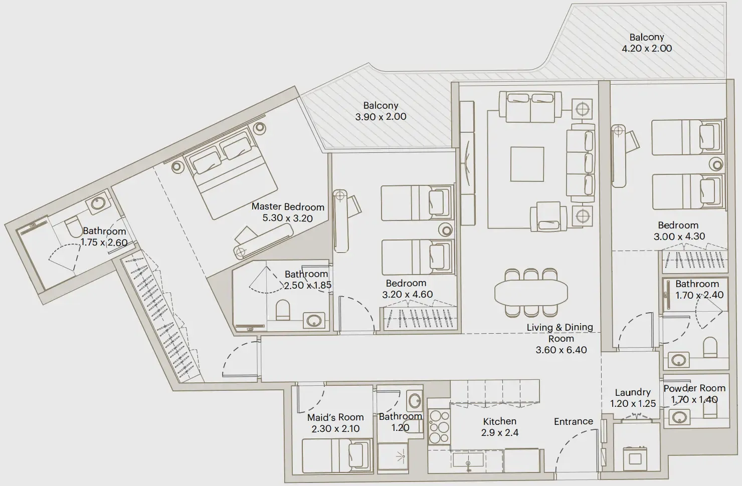 3 bed