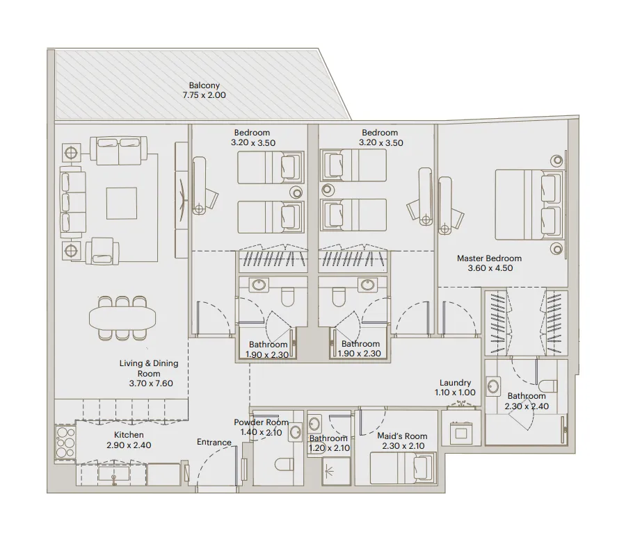 3 bed