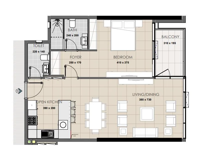 1 bed
