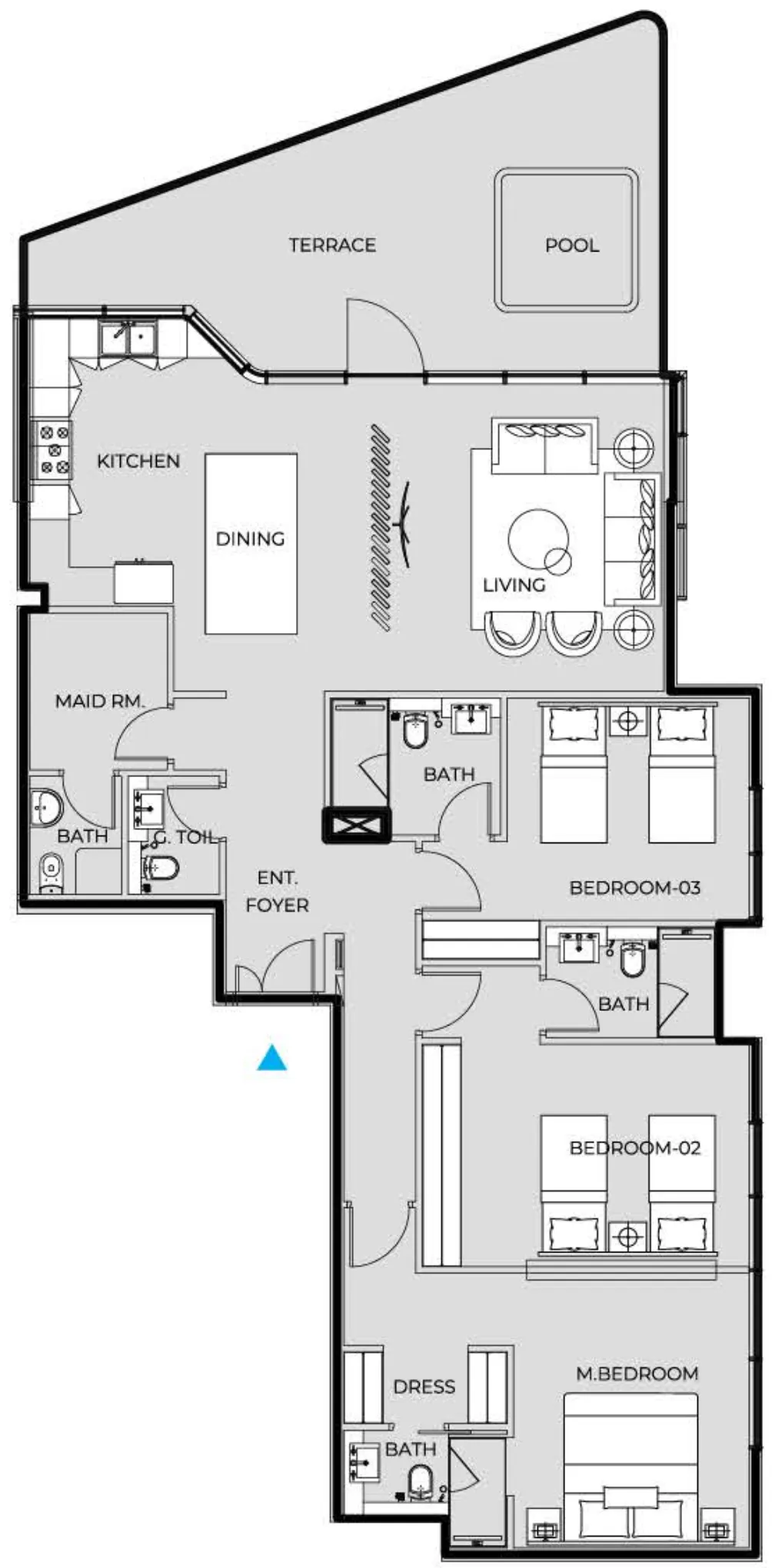 3 bed