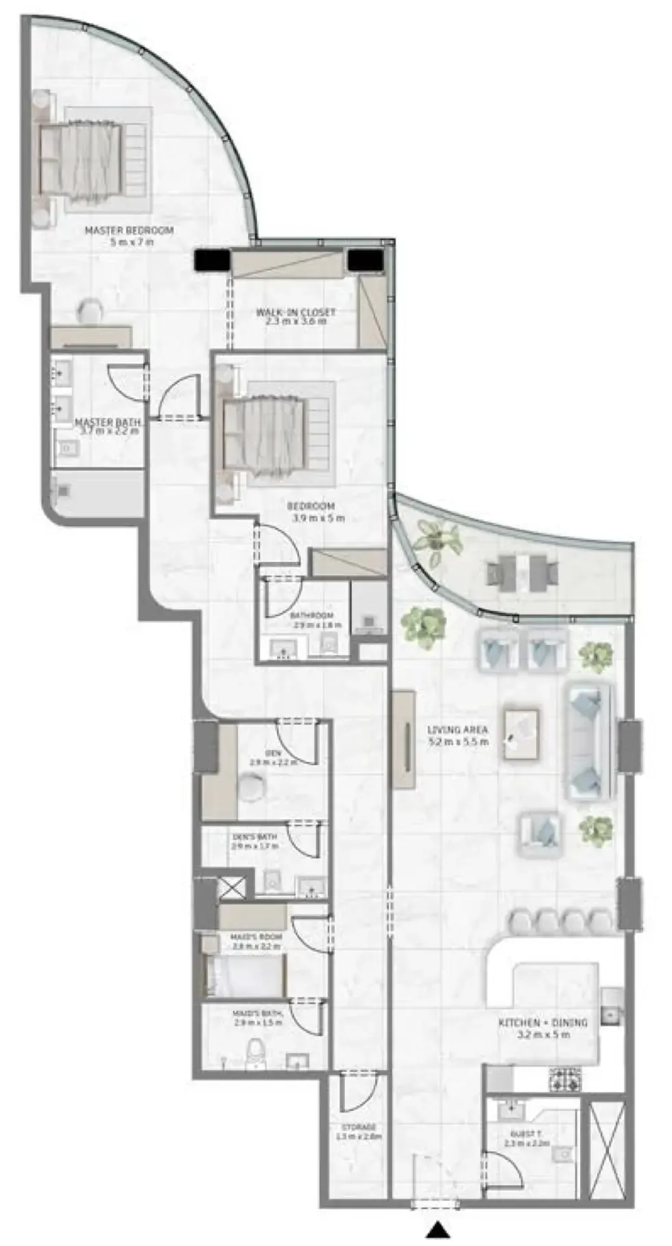 3 bed