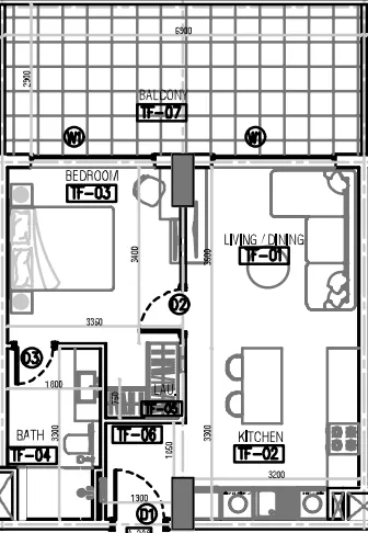 1 bed