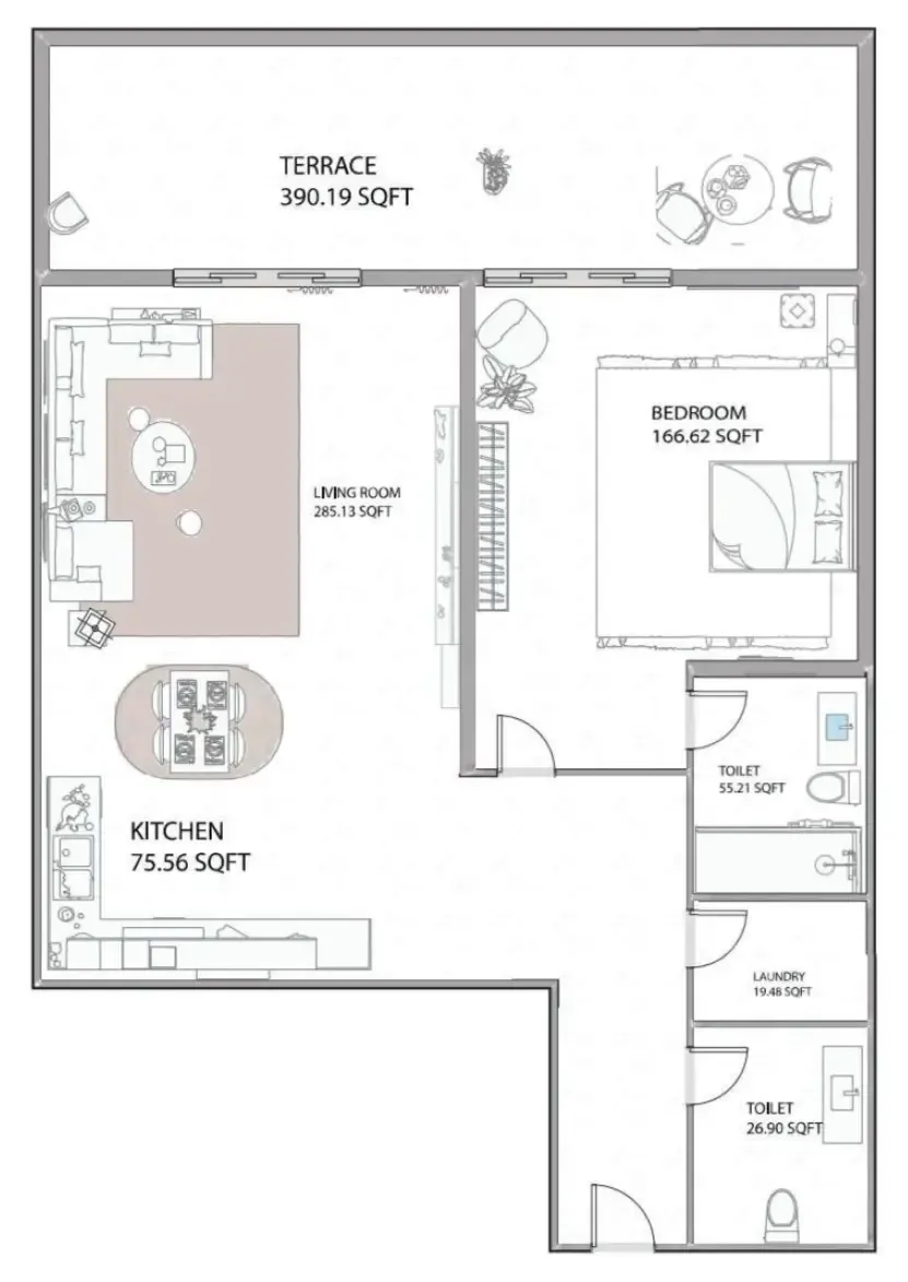 2 bed