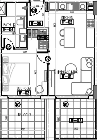 1 bed