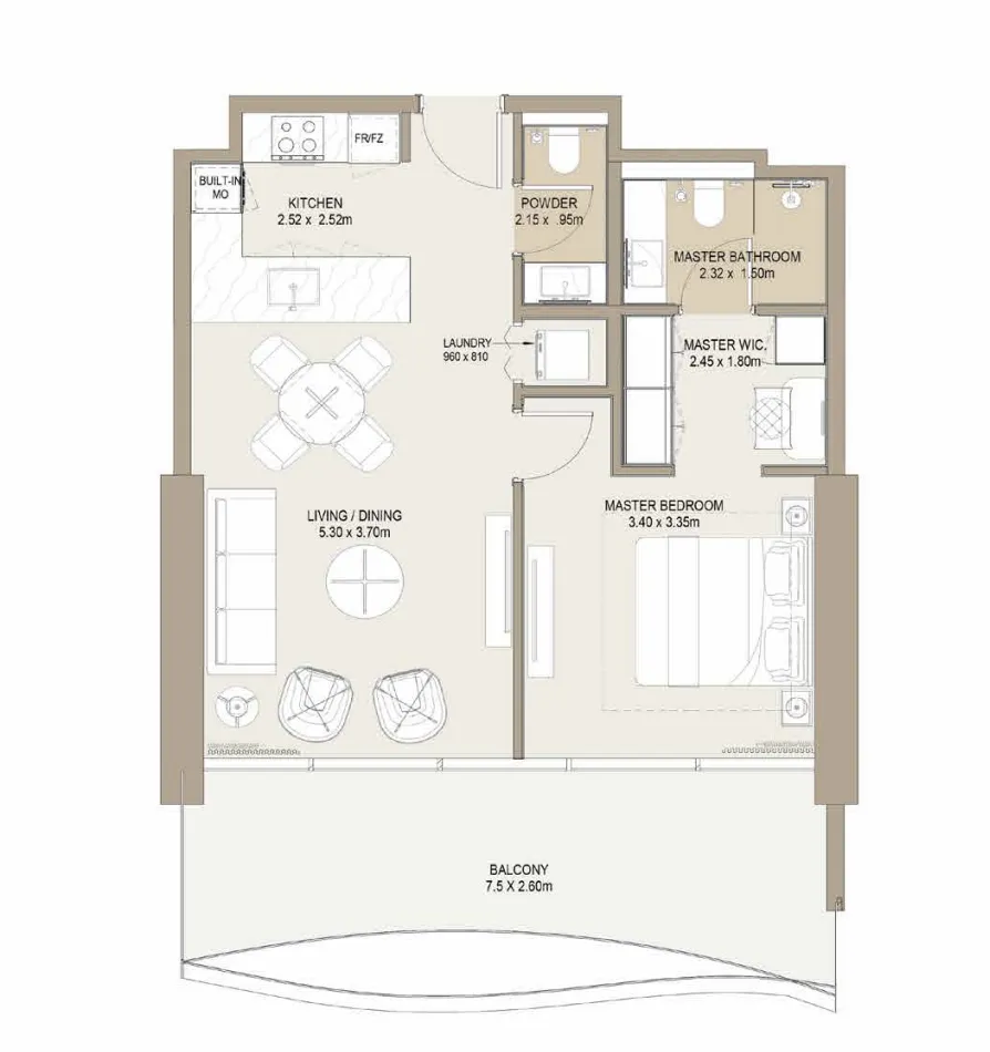 1 bed