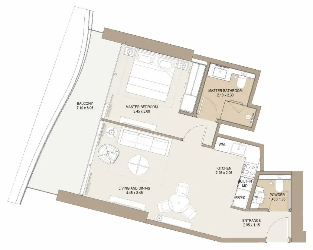 1 bed