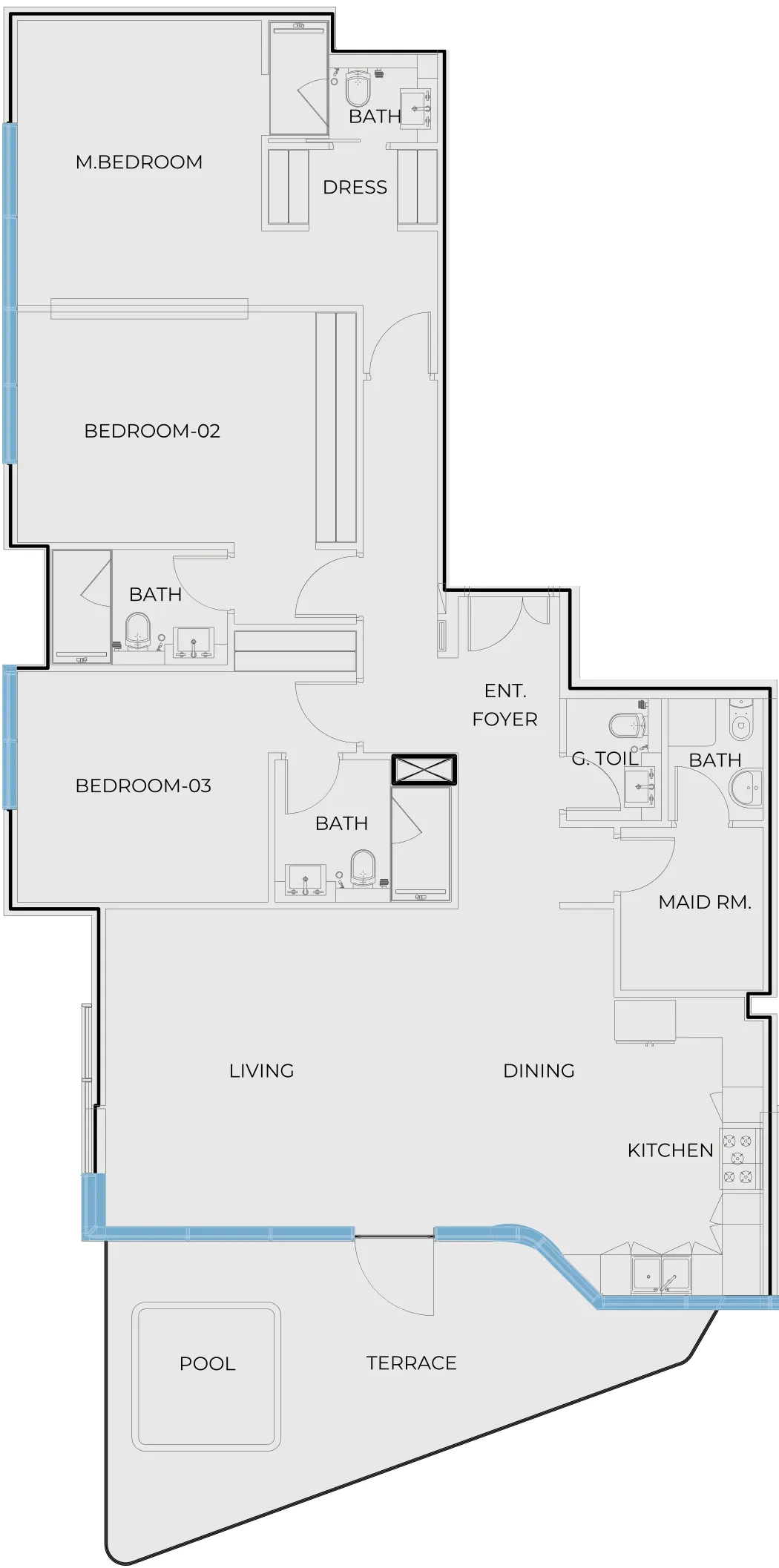 3 bed