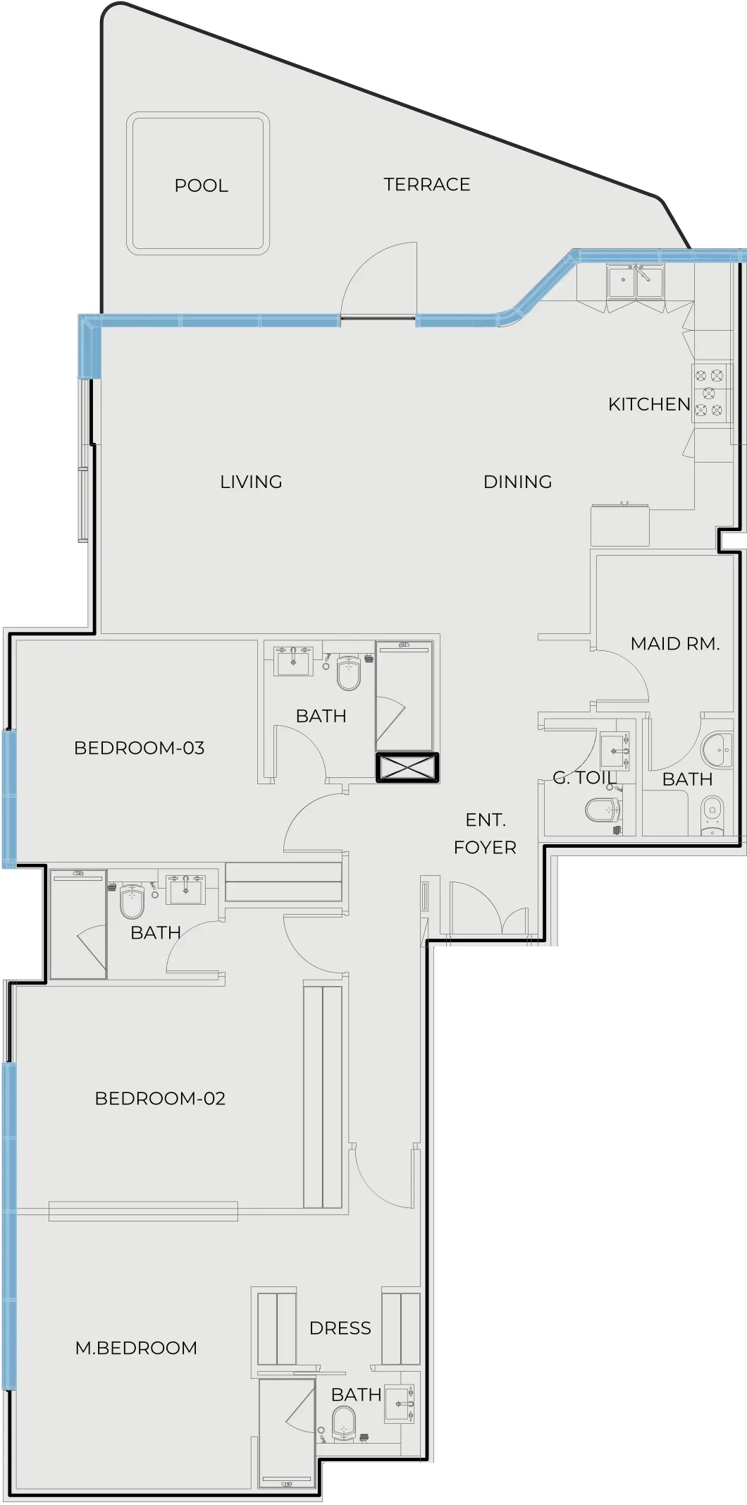 3 bed