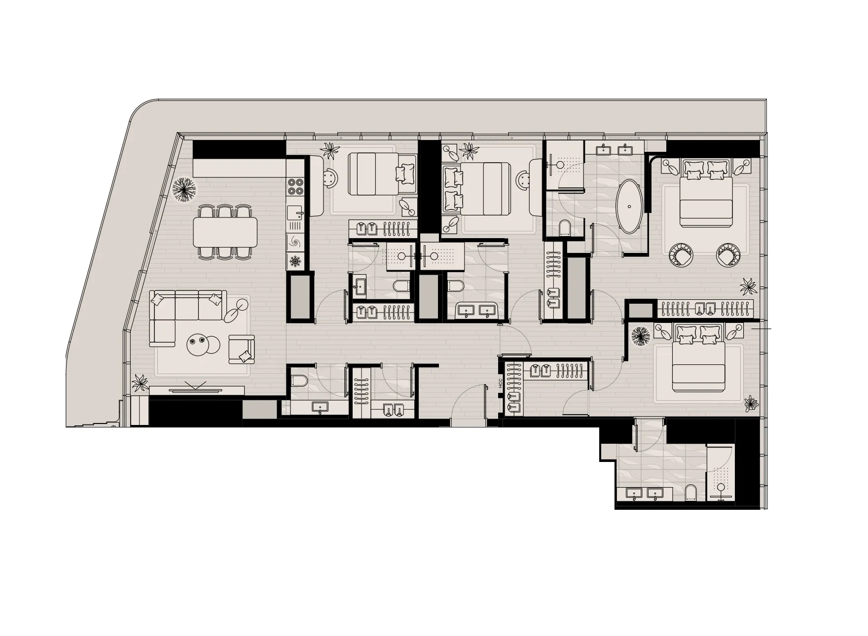 4 bed