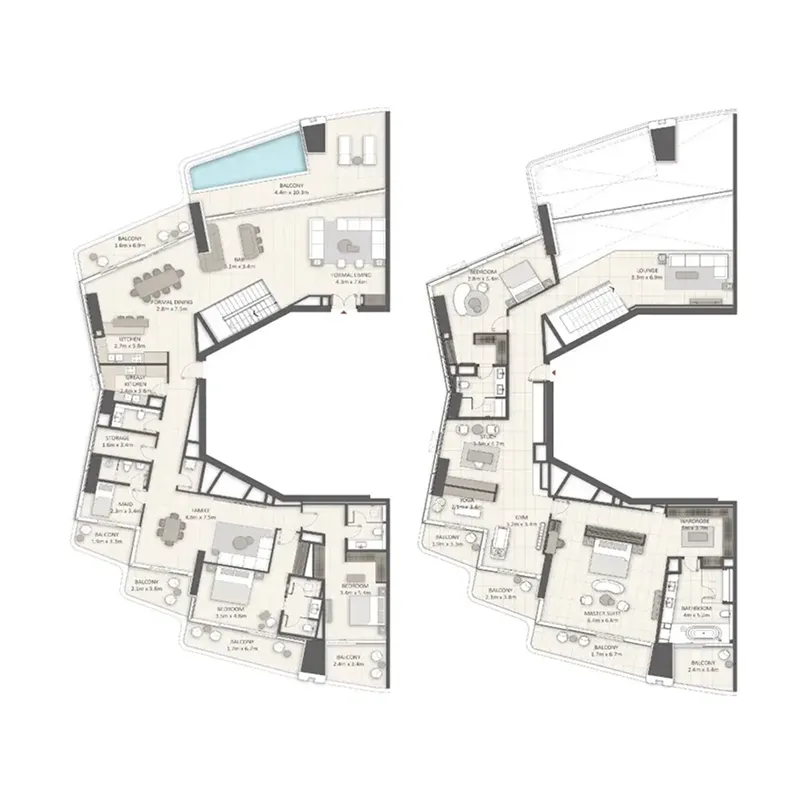 4 bed