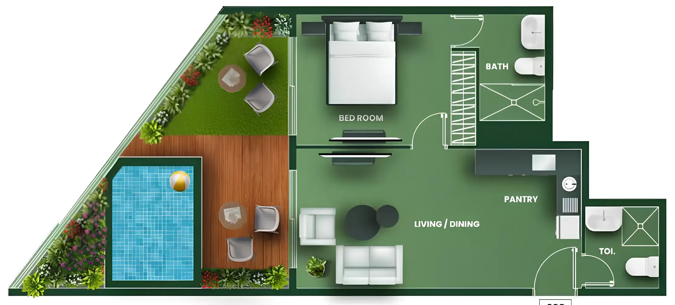 1 bed