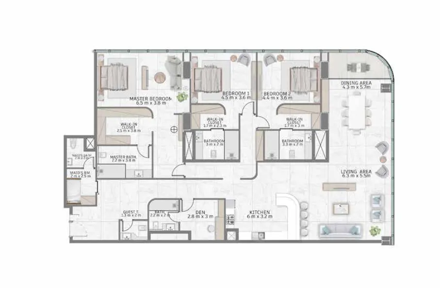 3 bed