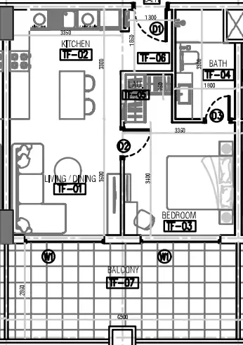 1 bed