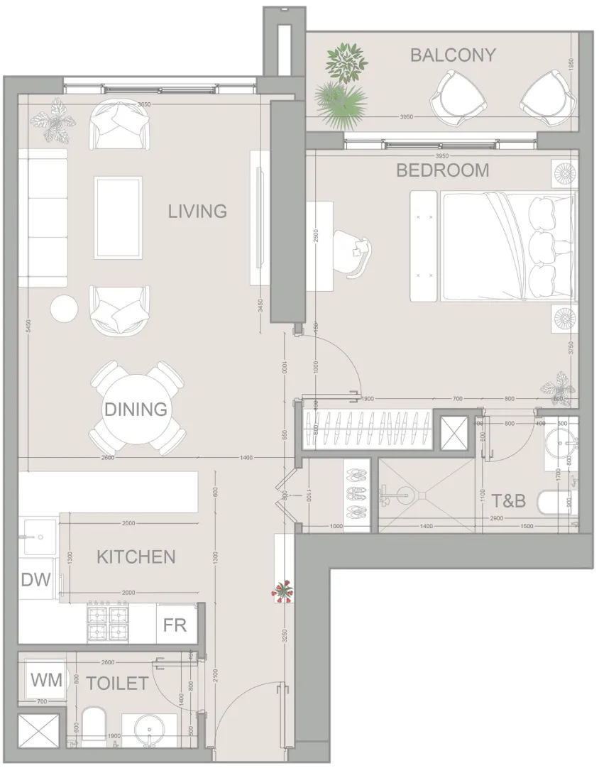 1 bed