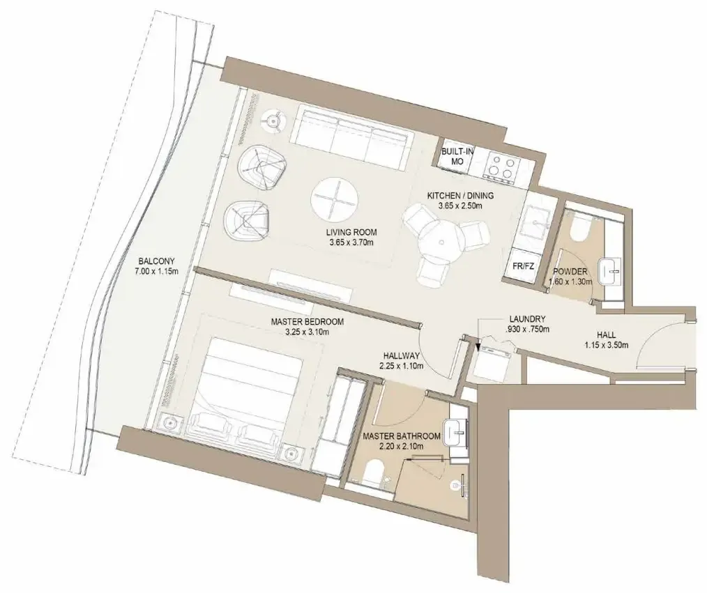 1 bed