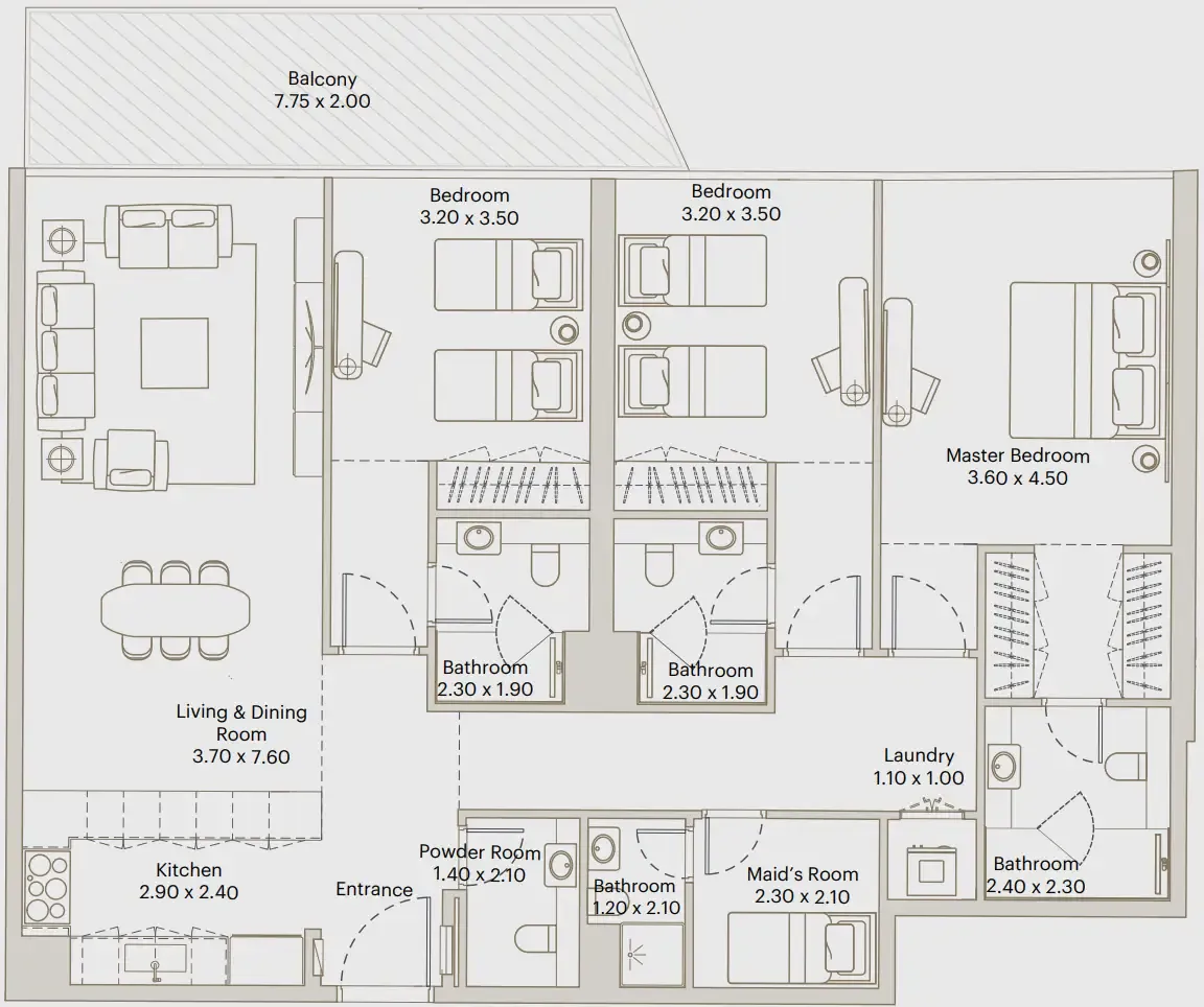 3 bed