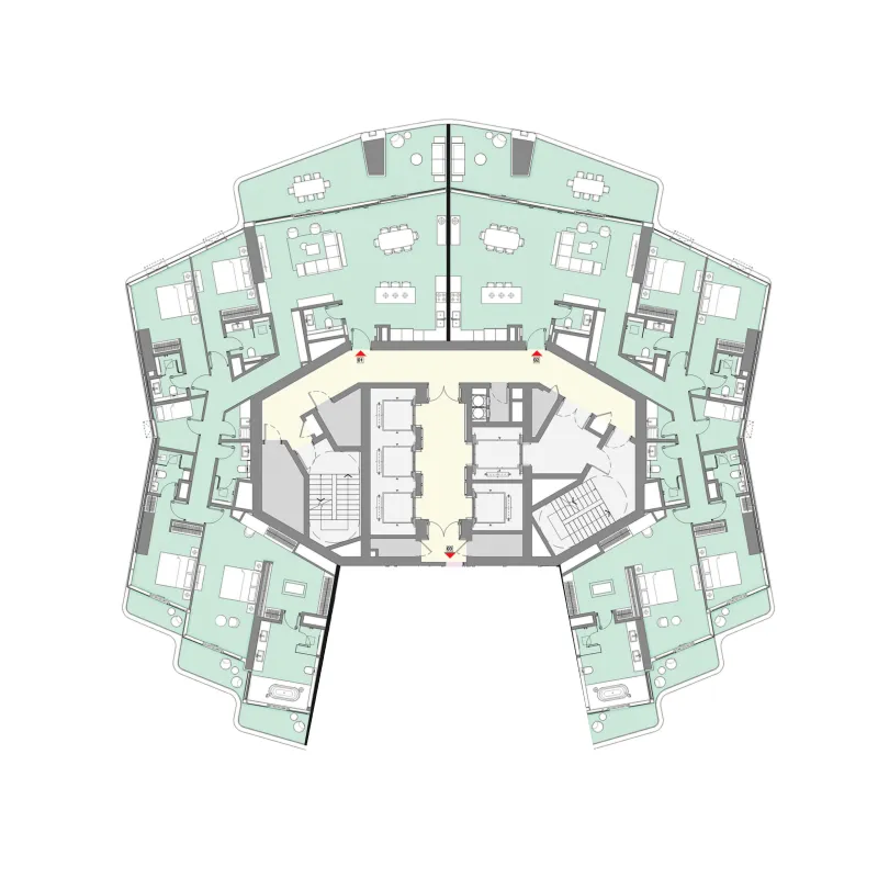 4 bed