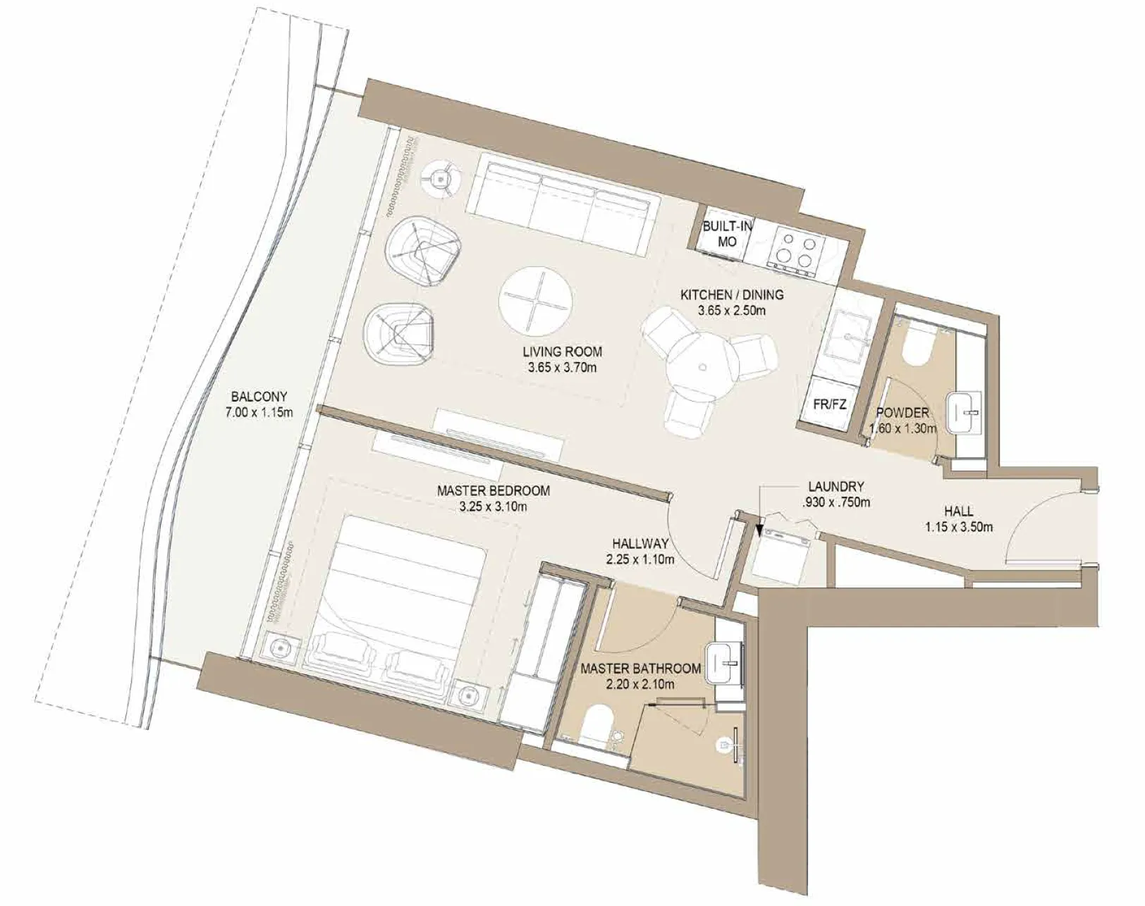 1 bed