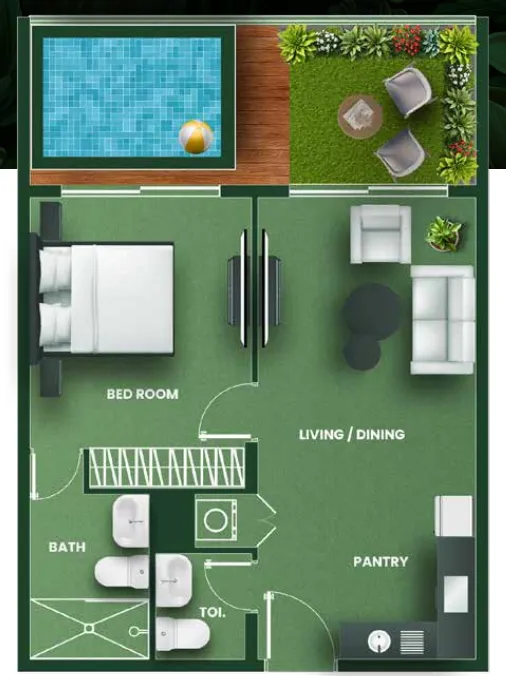 1 bed