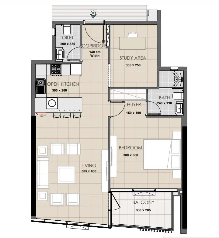 1 bed