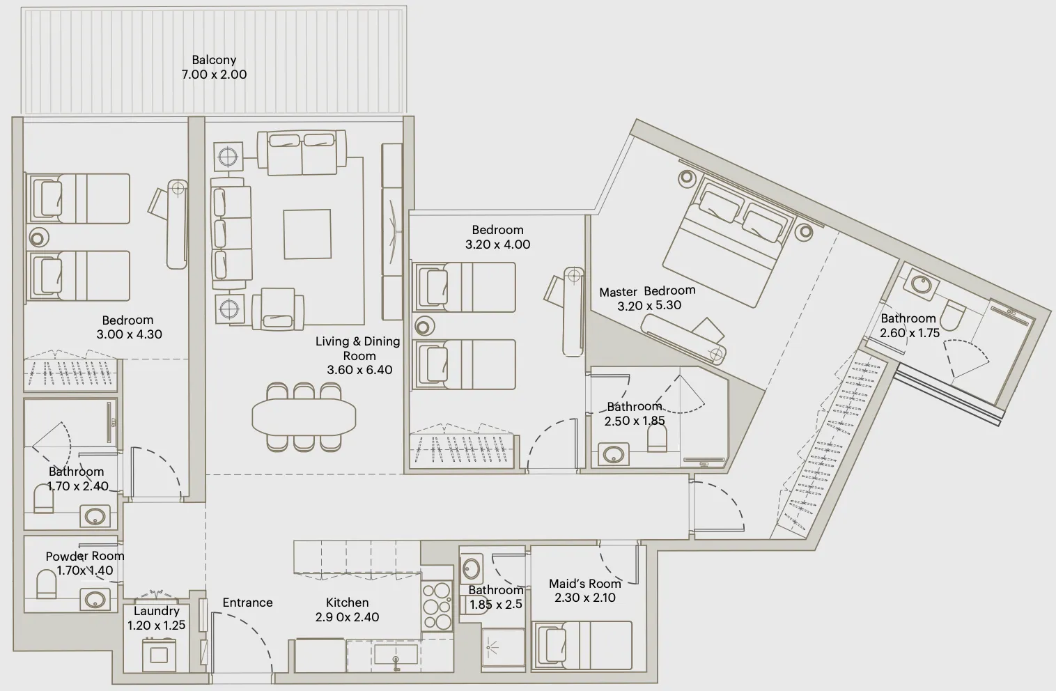 3 bed