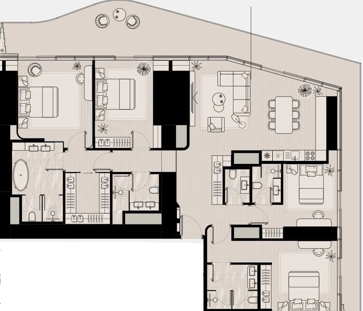 4 bed
