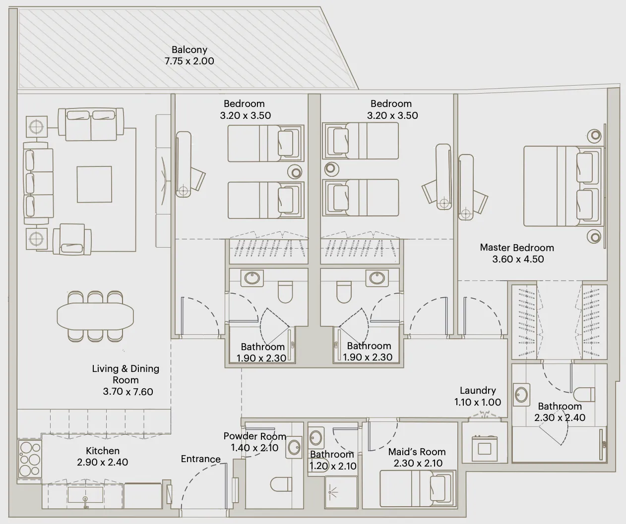 3 bed