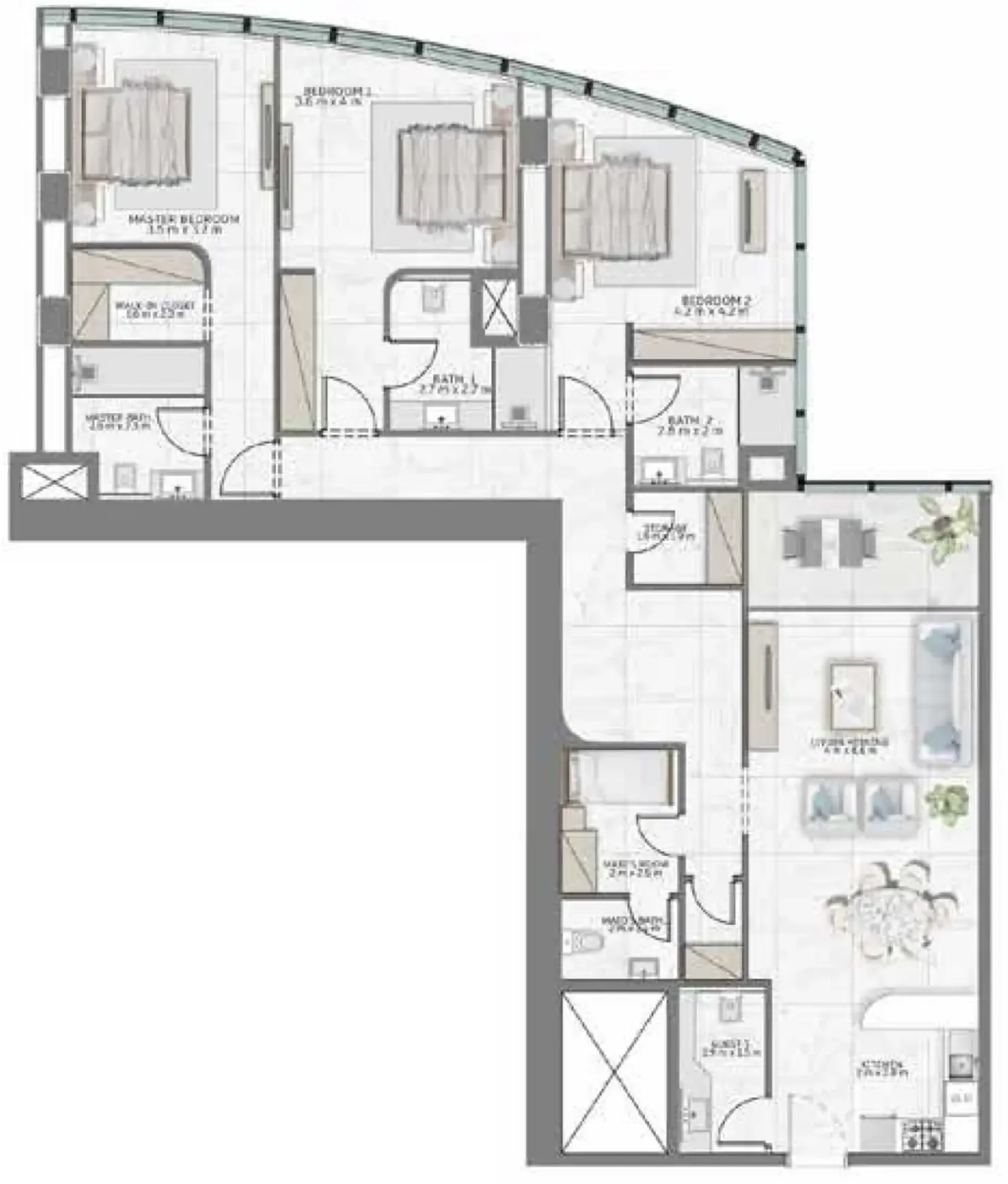 3 bed