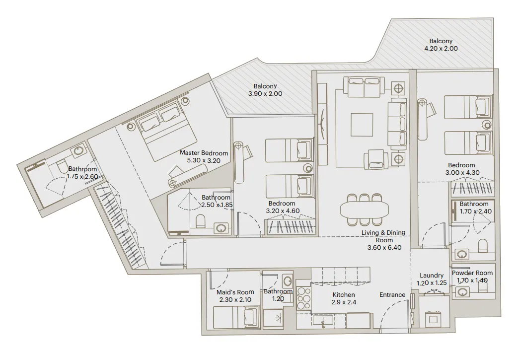 3 bed