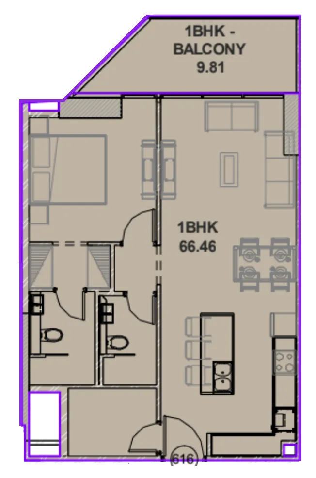 1 bed