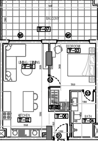 1 bed