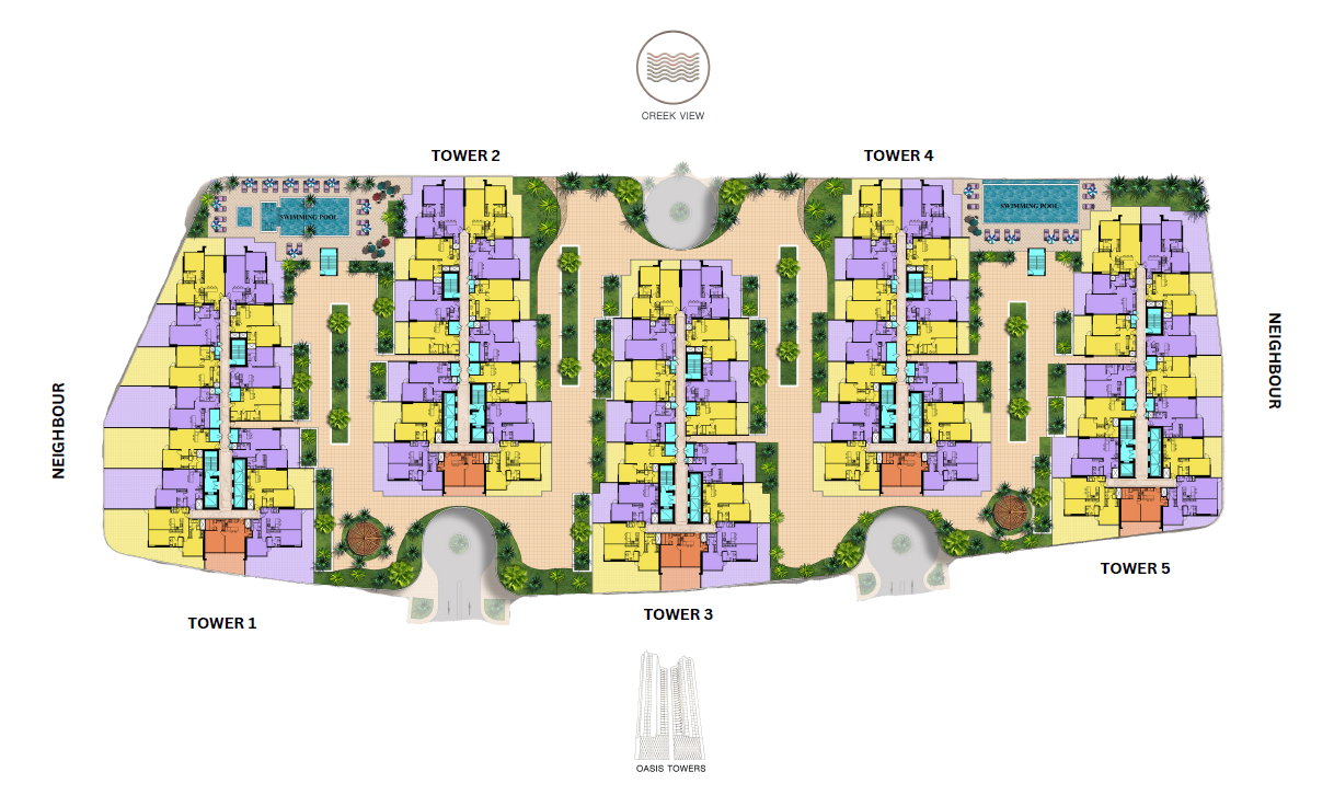 Ajman Creek Towers master plan