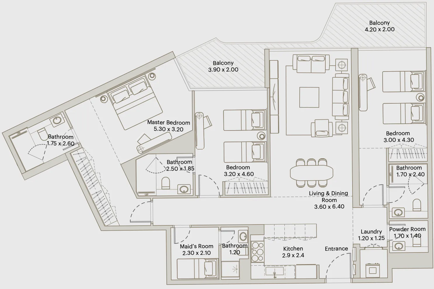 3 bed