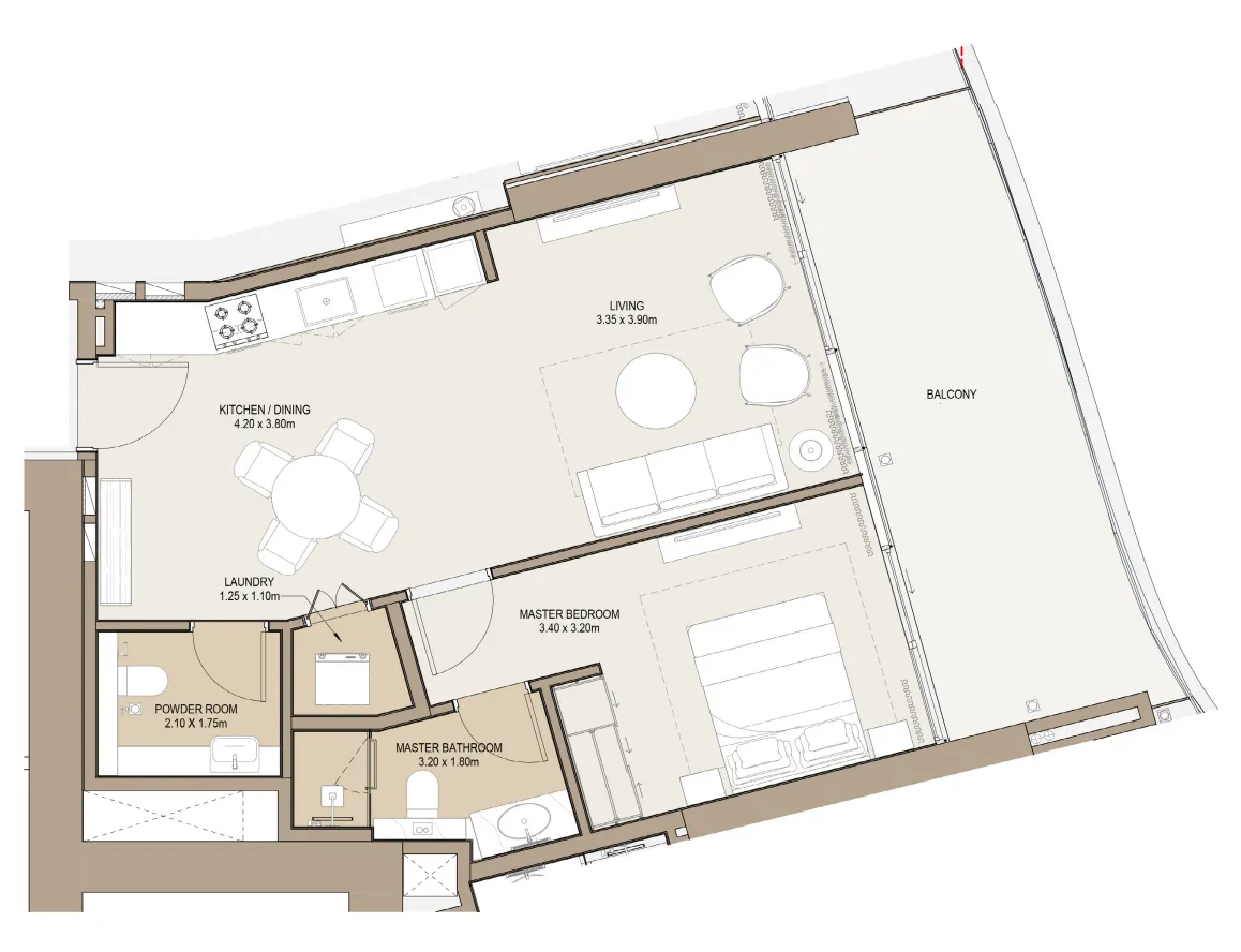 1 bed
