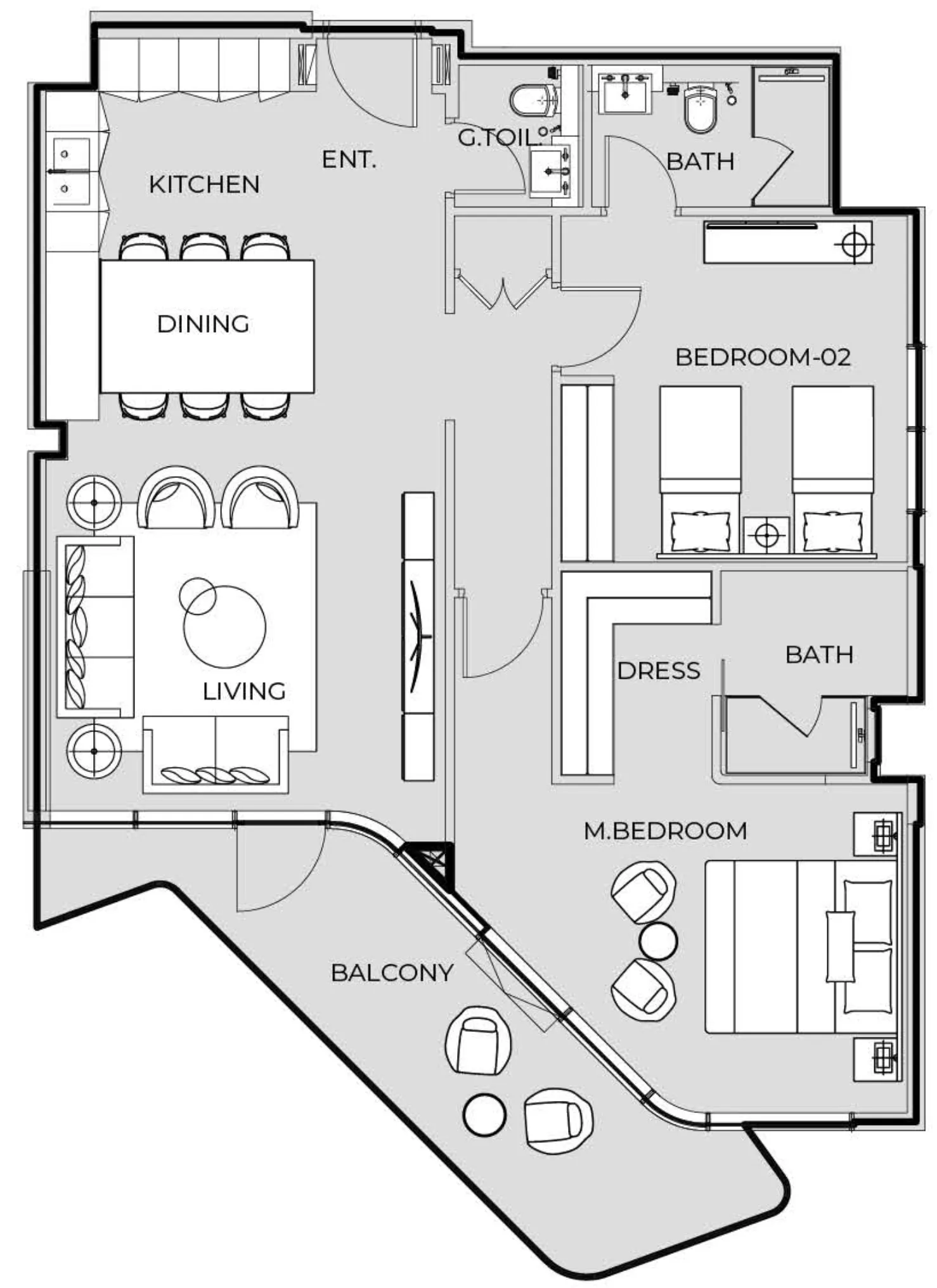 2 bed