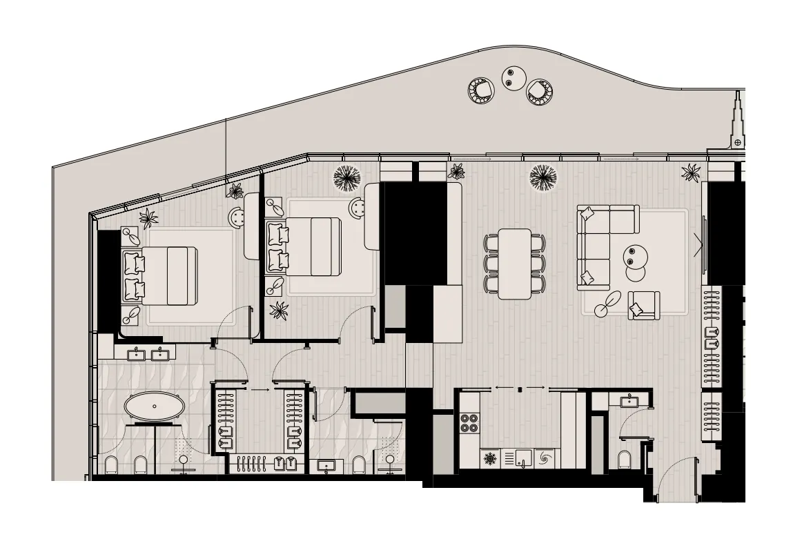 2 bed