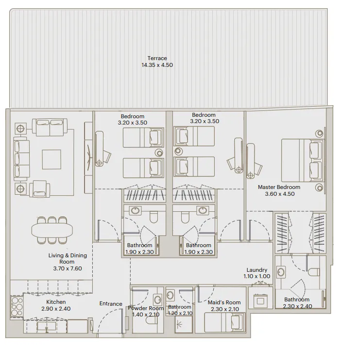 3 bed