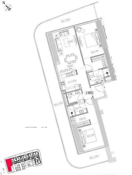 2 bed