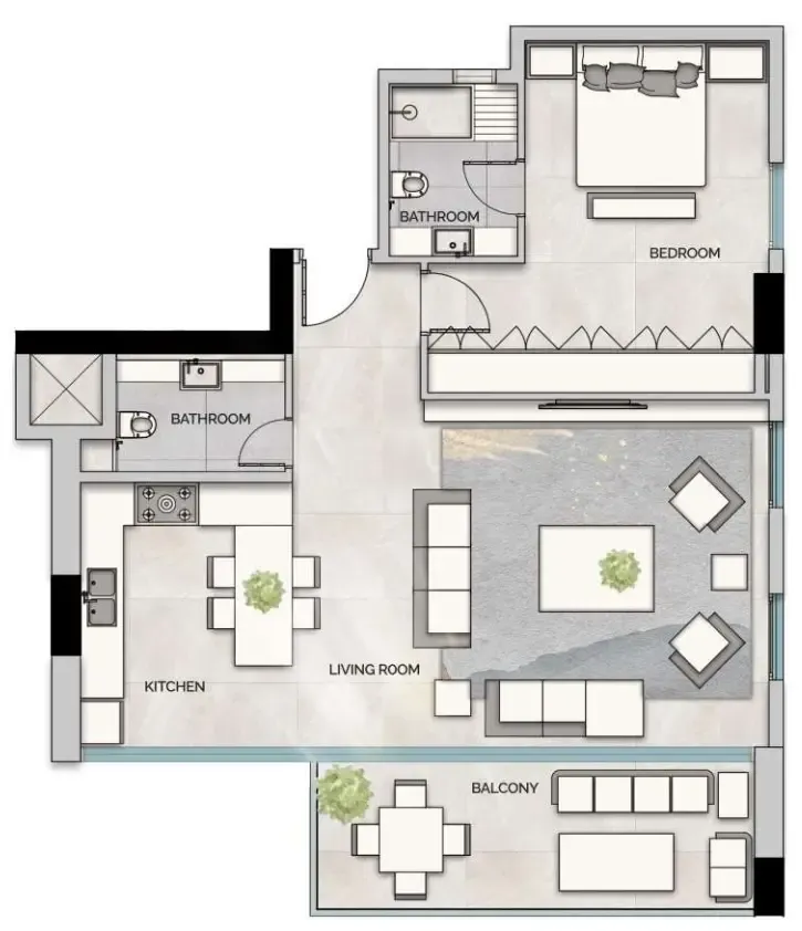 1 bed