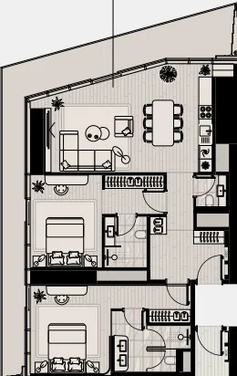 2 bed