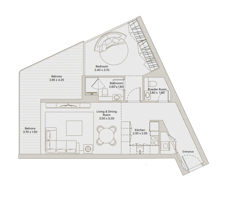 1 bed
